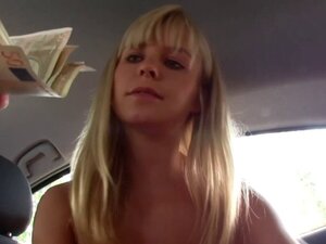 Nasty Beauty Blonde Destiny Hard Drilled In Car